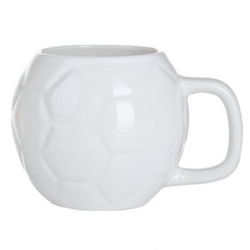 Белая керамическая чашка в форме мяча, 400 мл